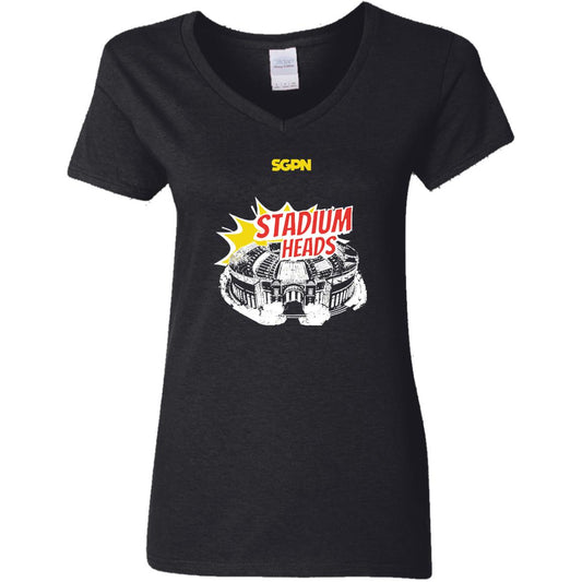 Stadium Heads - Ladies' 5.3 oz. V-Neck T-Shirt