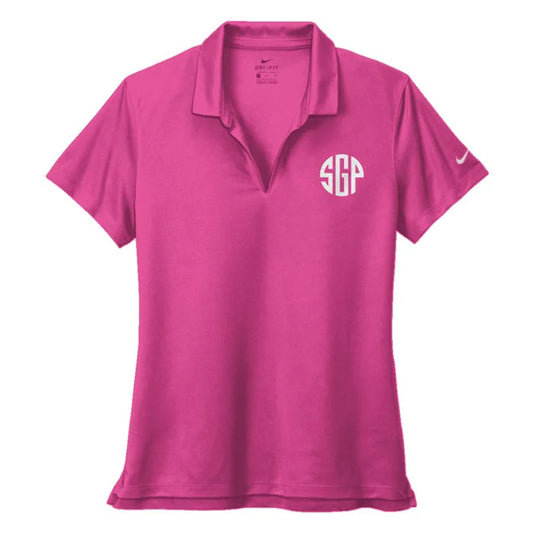 SGP - Nike Ladies Dri-FIT Micro Pique 2.0 Polo (White Logo)