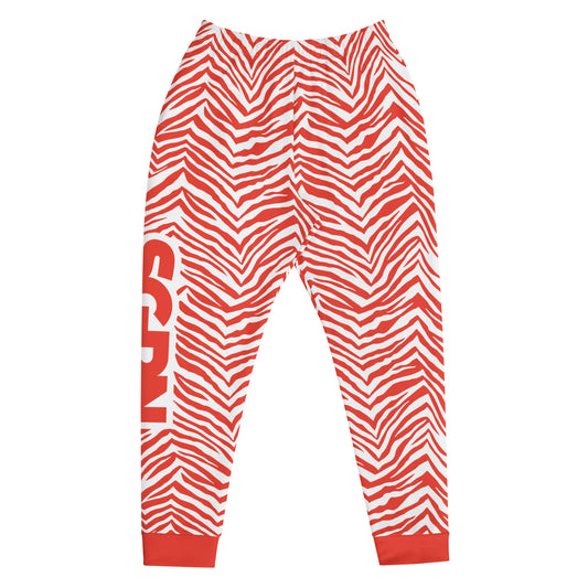 SGPN - Let it Ride - Zebra Stripe Men's Joggers (Red)