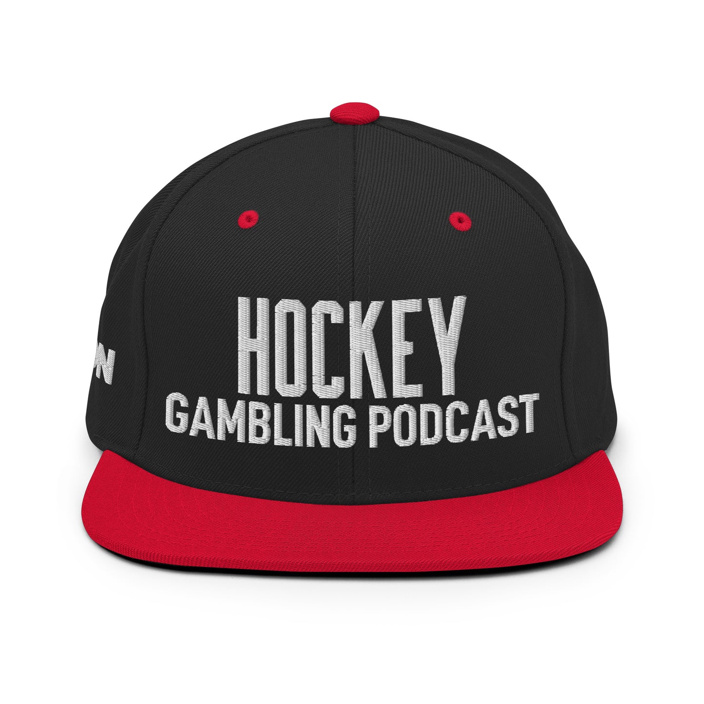 Hockey Gambling Podcast - Snapback Hat (White Logo)