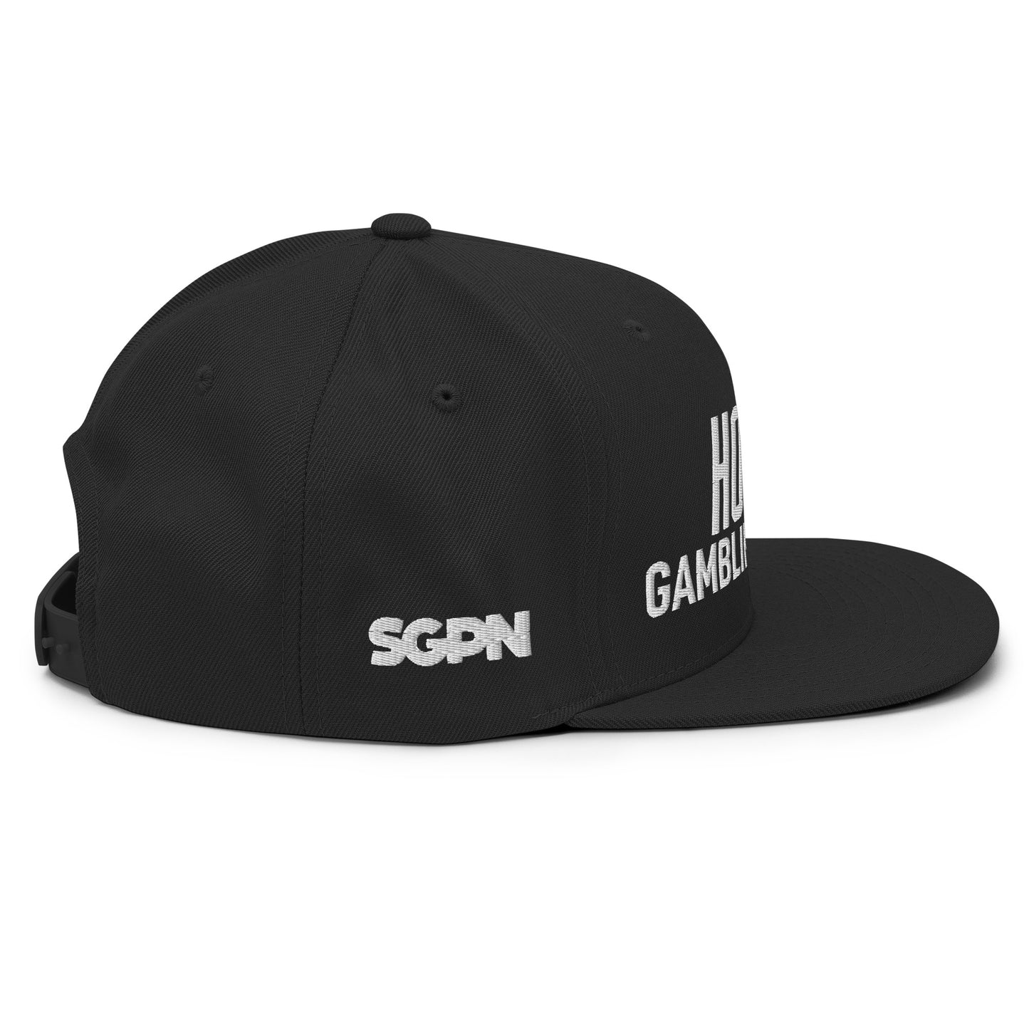 Hockey Gambling Podcast - Snapback Hat (White Logo)