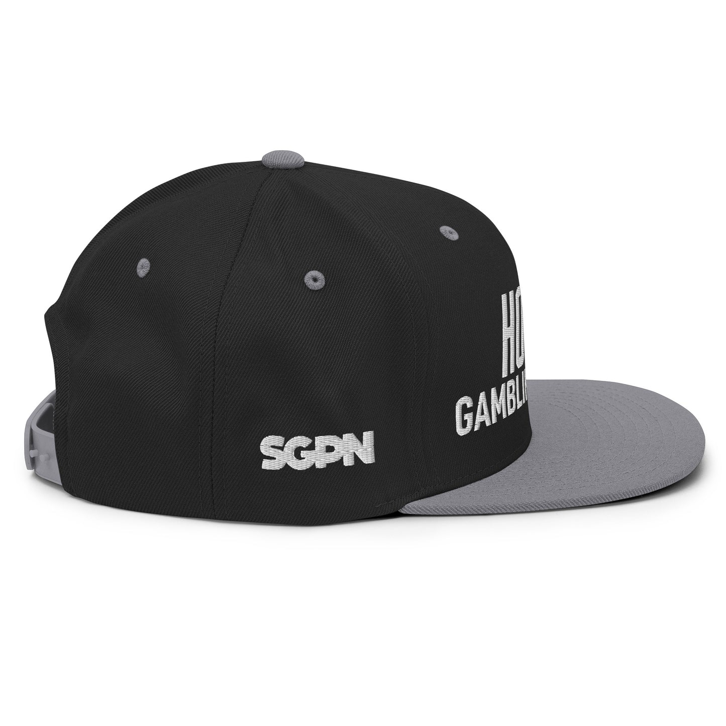 Hockey Gambling Podcast - Snapback Hat (White Logo)