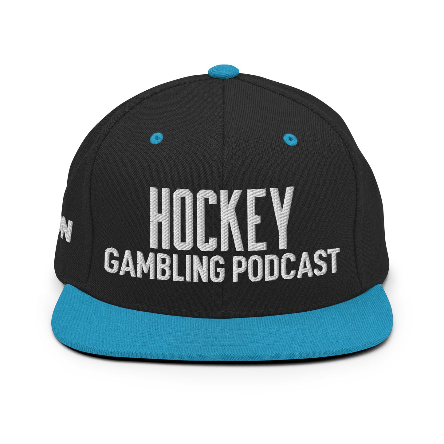 Hockey Gambling Podcast - Snapback Hat (White Logo)