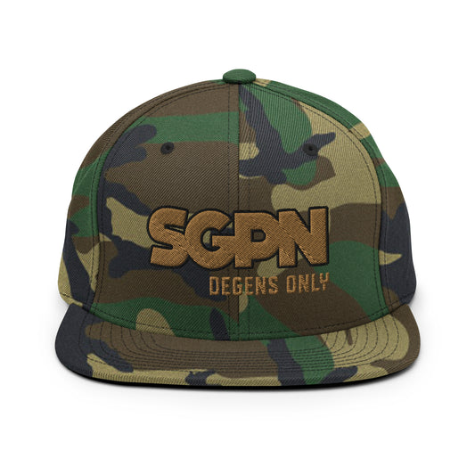 SGPN - Degens Only edition - Snapback Hat (2 thread color)