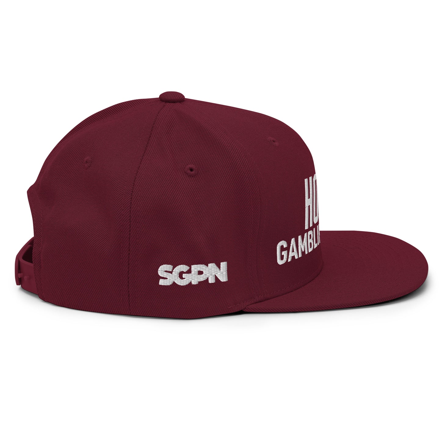 Hockey Gambling Podcast - Snapback Hat (White Logo)