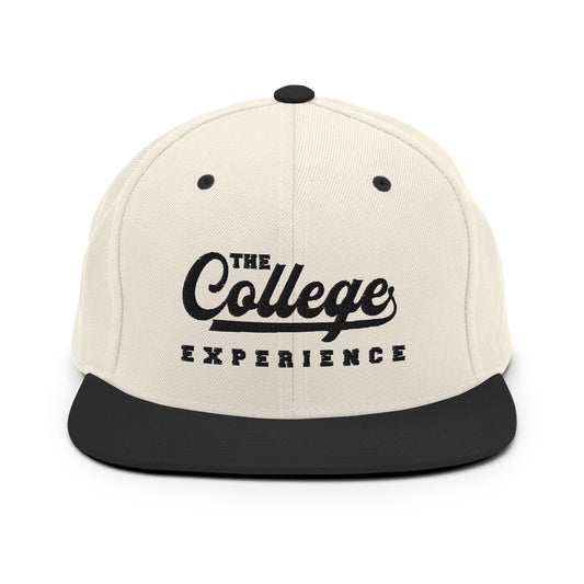 The College Experience - Snapback Hat (Black Logo)