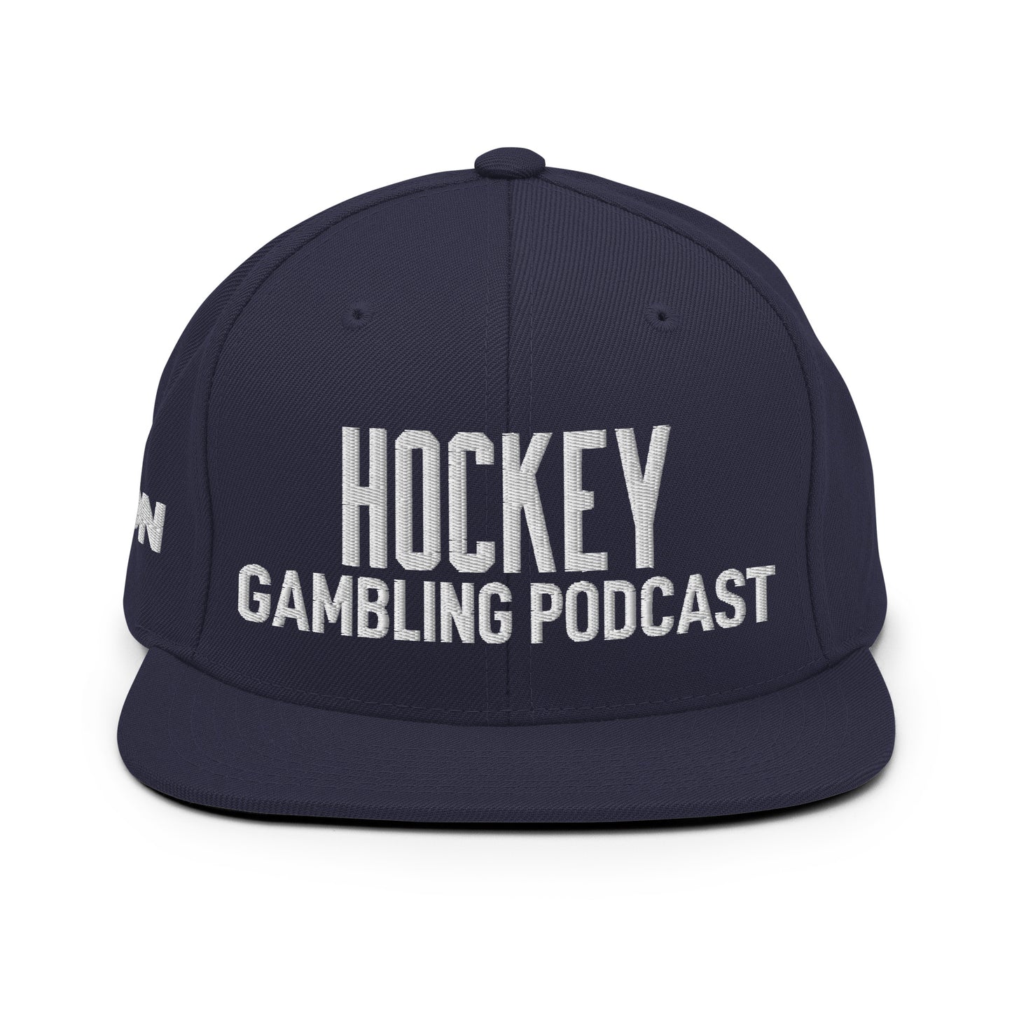 Hockey Gambling Podcast - Snapback Hat (White Logo)