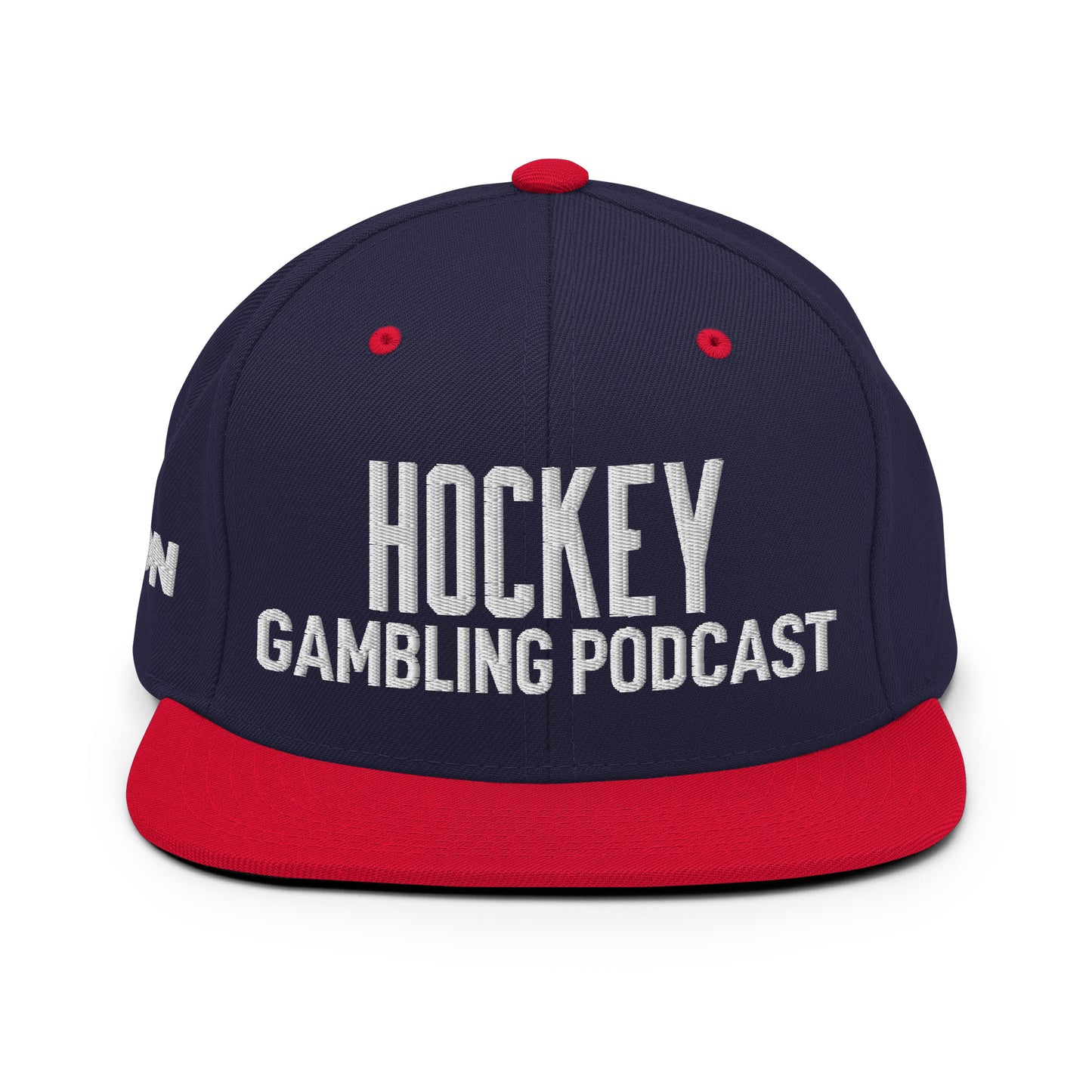 Hockey Gambling Podcast - Snapback Hat (White Logo)