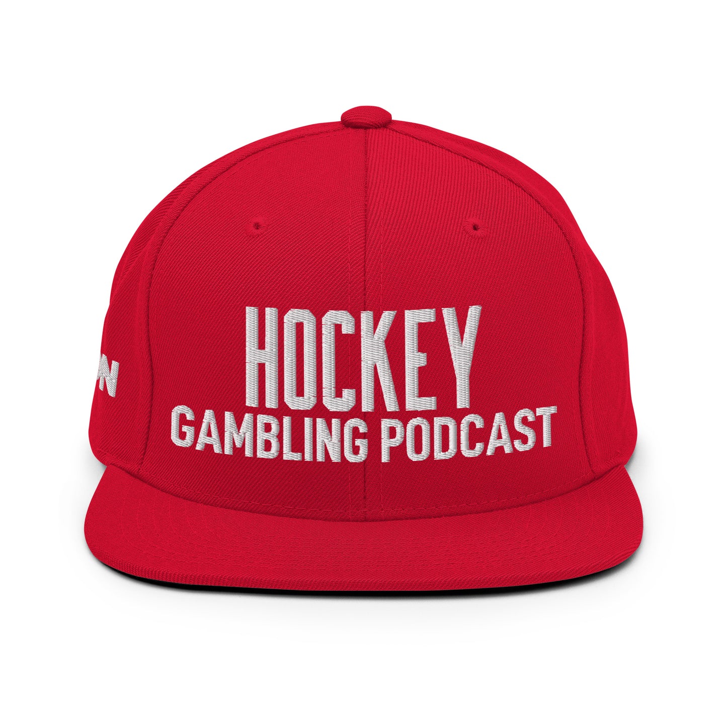 Hockey Gambling Podcast - Snapback Hat (White Logo)
