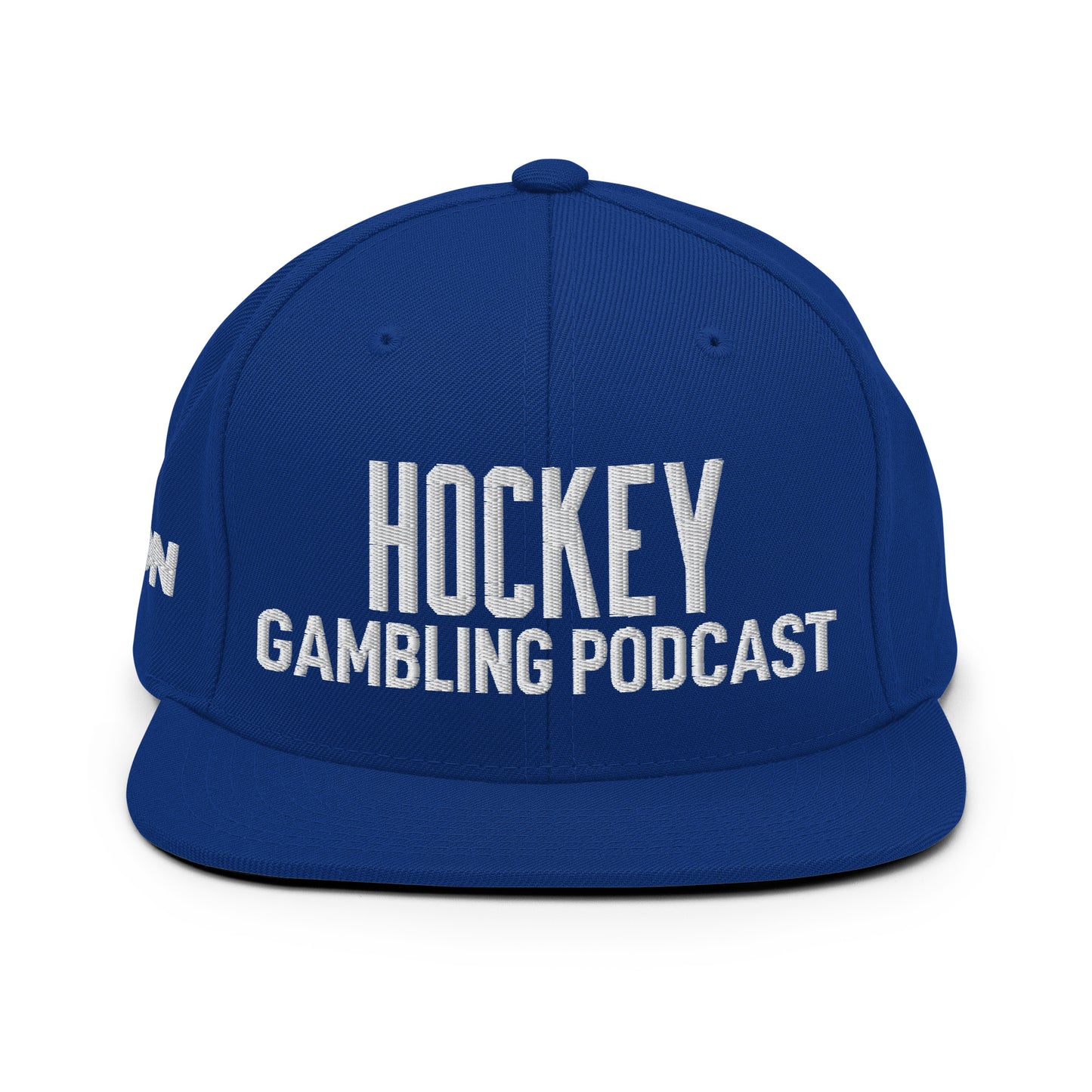 Hockey Gambling Podcast - Snapback Hat (White Logo)
