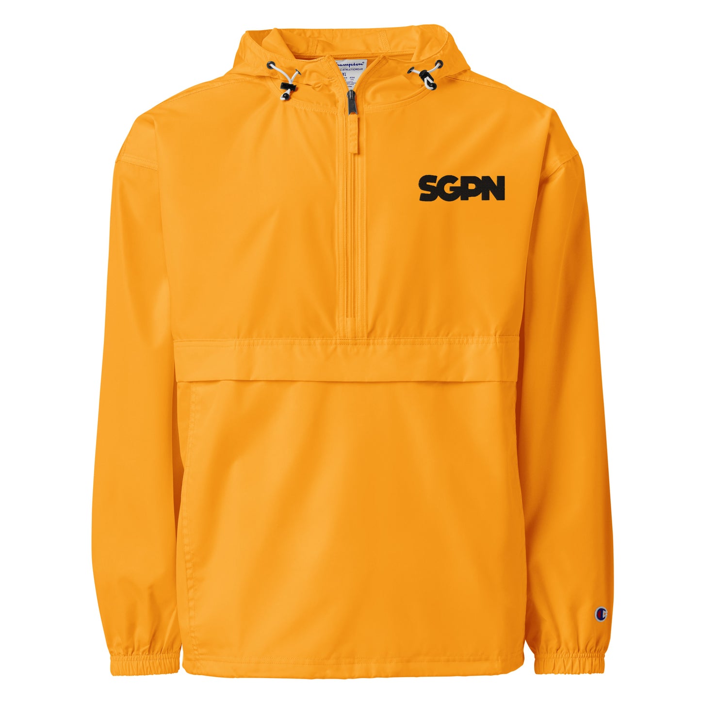 SGPN - Embroidered Champion Packable Jacket (Black Logo)
