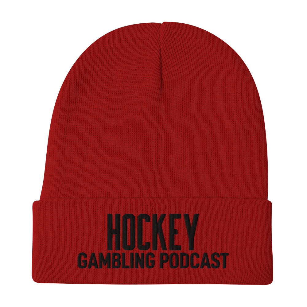 Hockey Gambling Podcast - Embroidered Beanie (Black Logo)