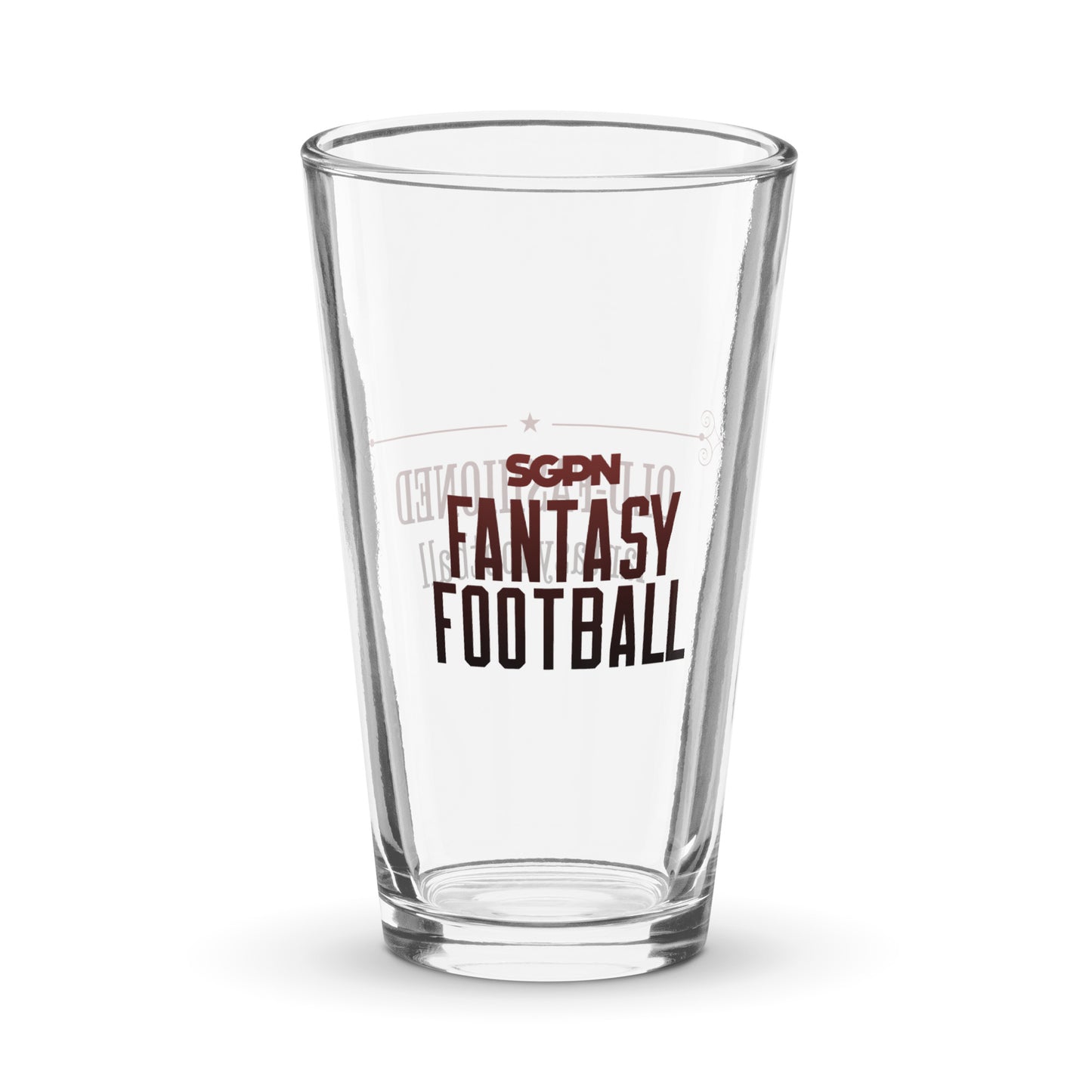 Old-Fashioned Football Podcast - SGPN Fantasy Football - Shaker pint glass