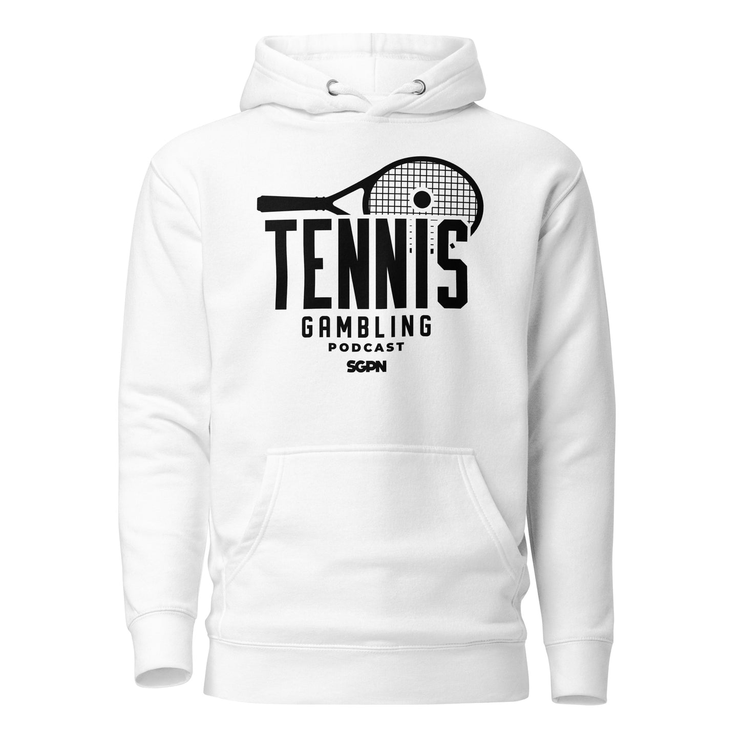 Tennis Gambling Podcast - Unisex Hoodie (Black Logo)