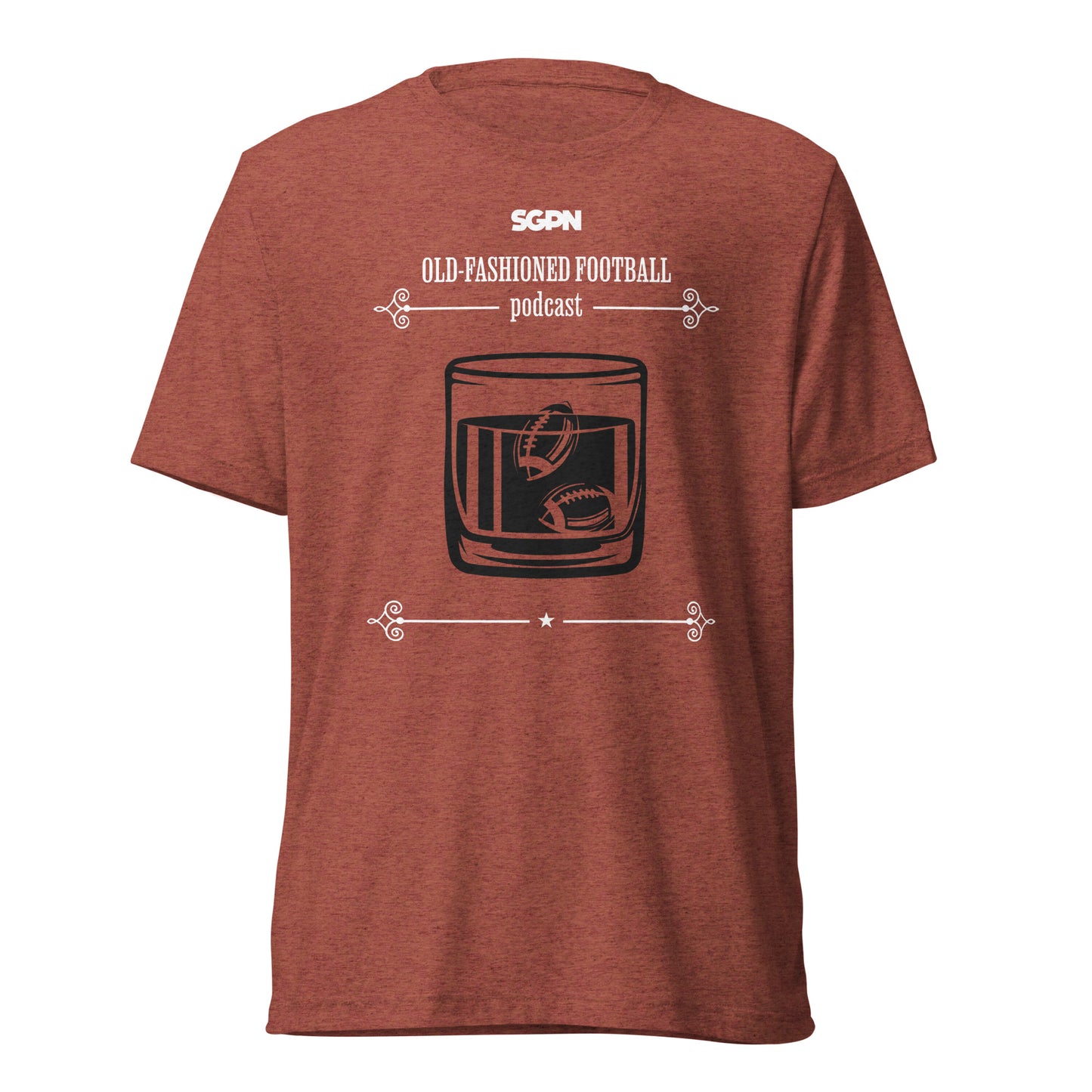 Old-Fashioned Football Podcast - SGPN Fantasy Football (Black/Red) - Short sleeve t-shirt