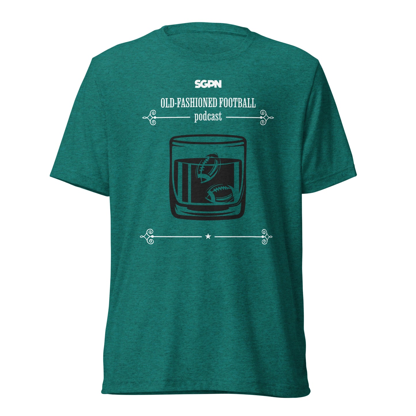Old-Fashioned Football Podcast - SGPN Fantasy Football (Black/Red) - Short sleeve t-shirt