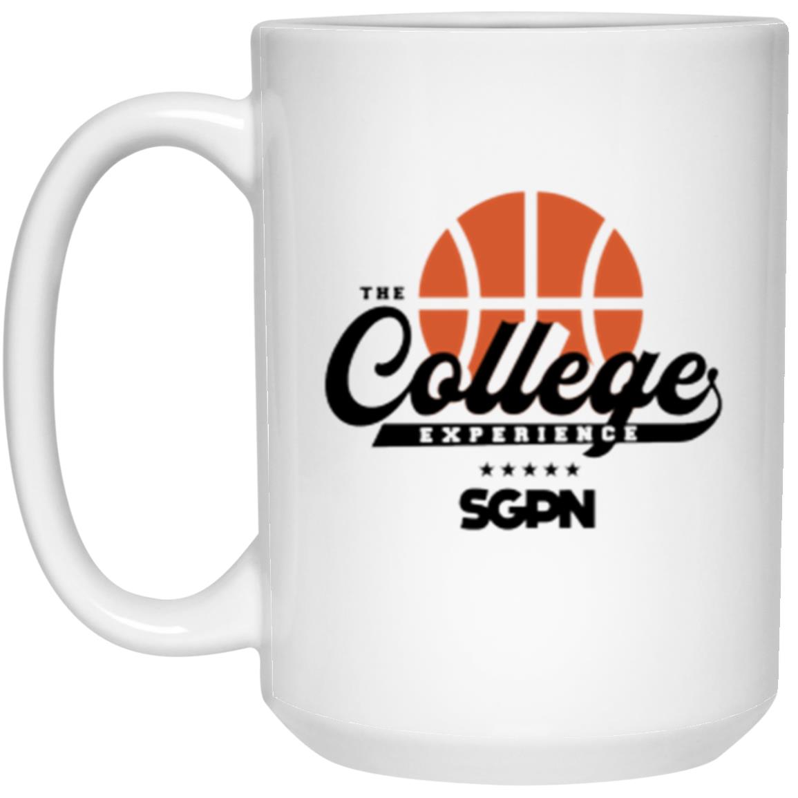 The College Experience Basketball - 15 oz. White Mug