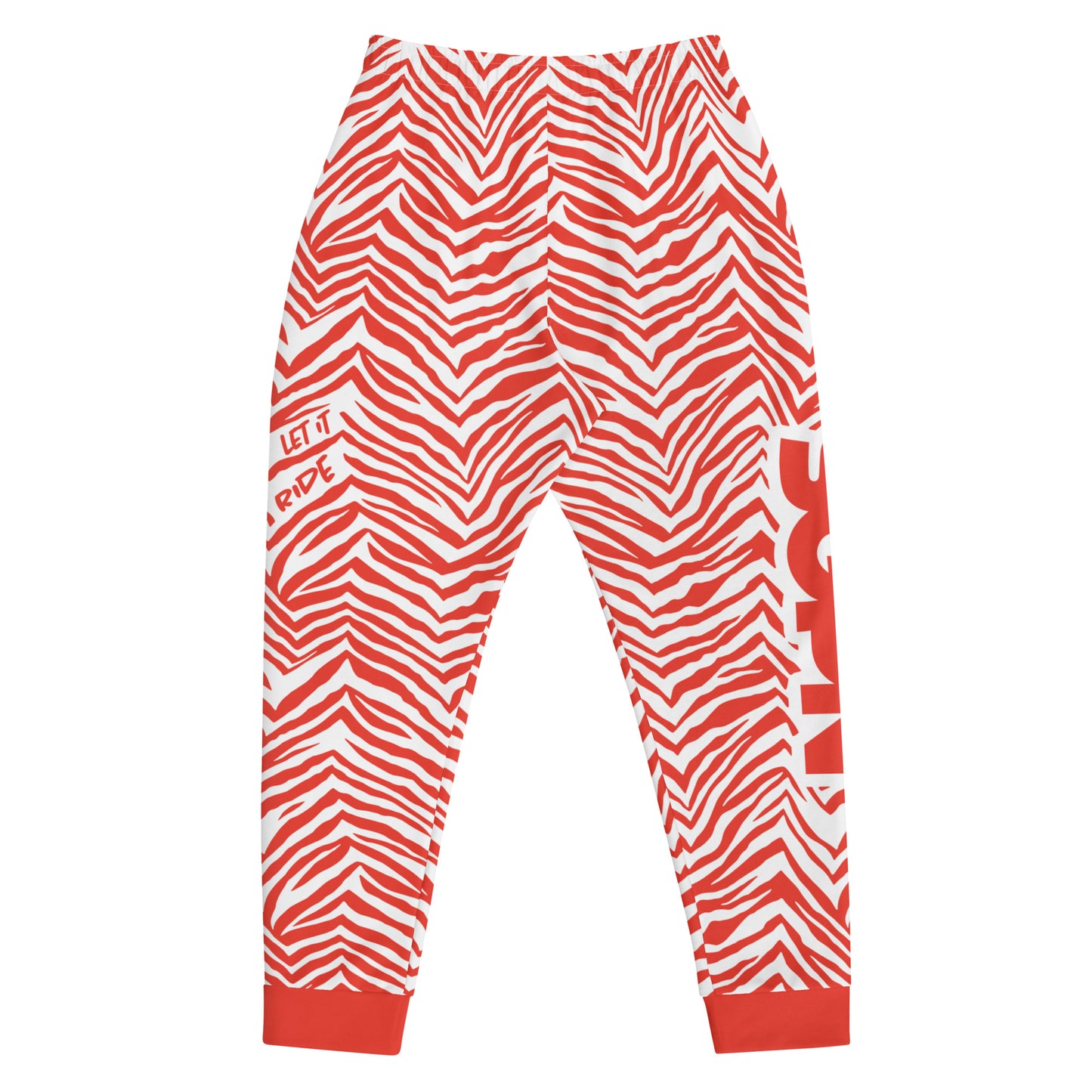 SGPN - Let it Ride - Zebra Stripe Men's Joggers (Red)