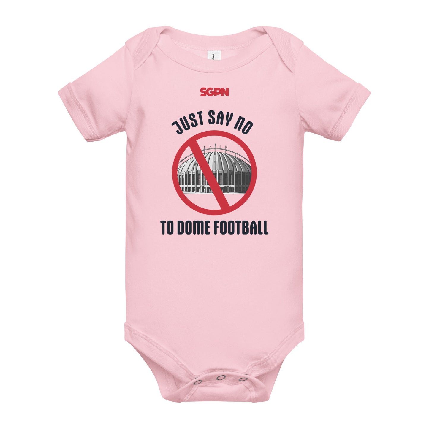 Just Say No To Dome Football - Baby short sleeve one piece