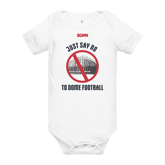 Just Say No To Dome Football - Baby short sleeve one piece