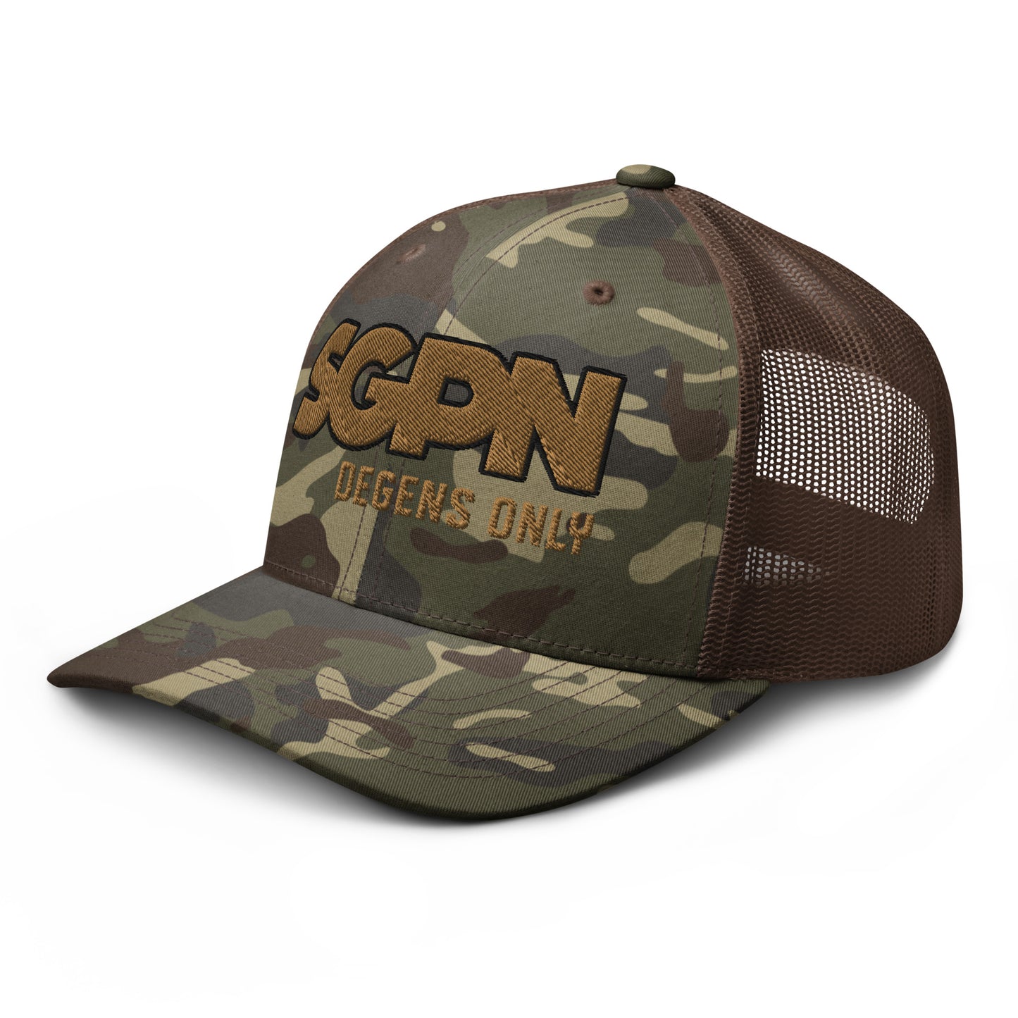 SGPN - Degens Only edition - Camouflage trucker hat - (2 thread color)
