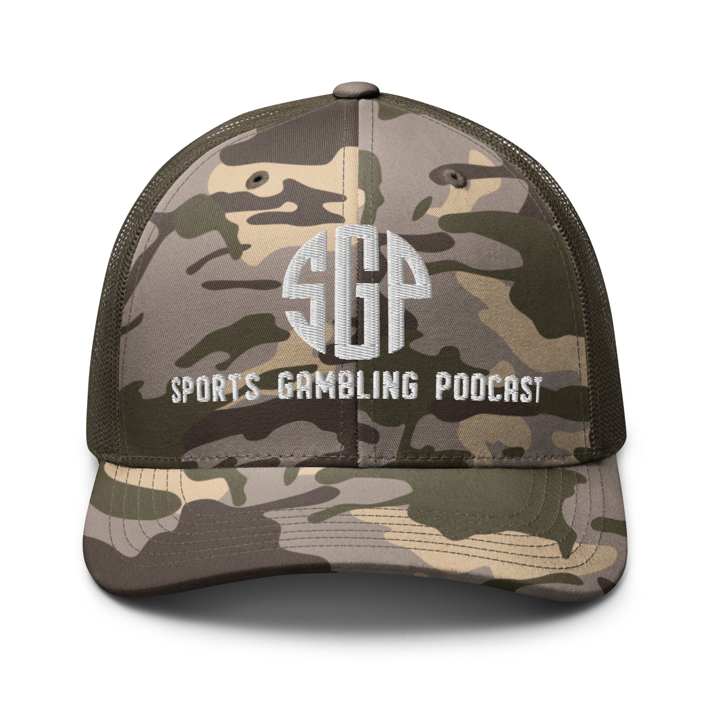 SGP (Sports Gambling Podcast) - Camouflage trucker hat