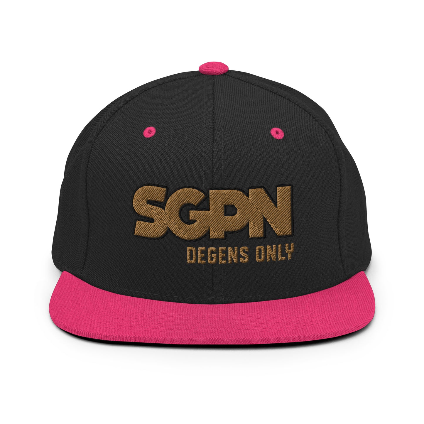 SGPN - Degens Only edition - Snapback Hat (2 thread color)
