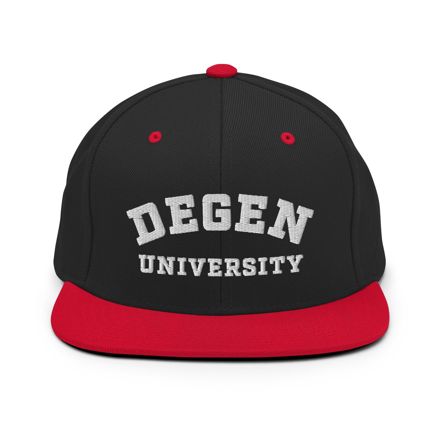 Degen University - Snapback Hat (White Logo)