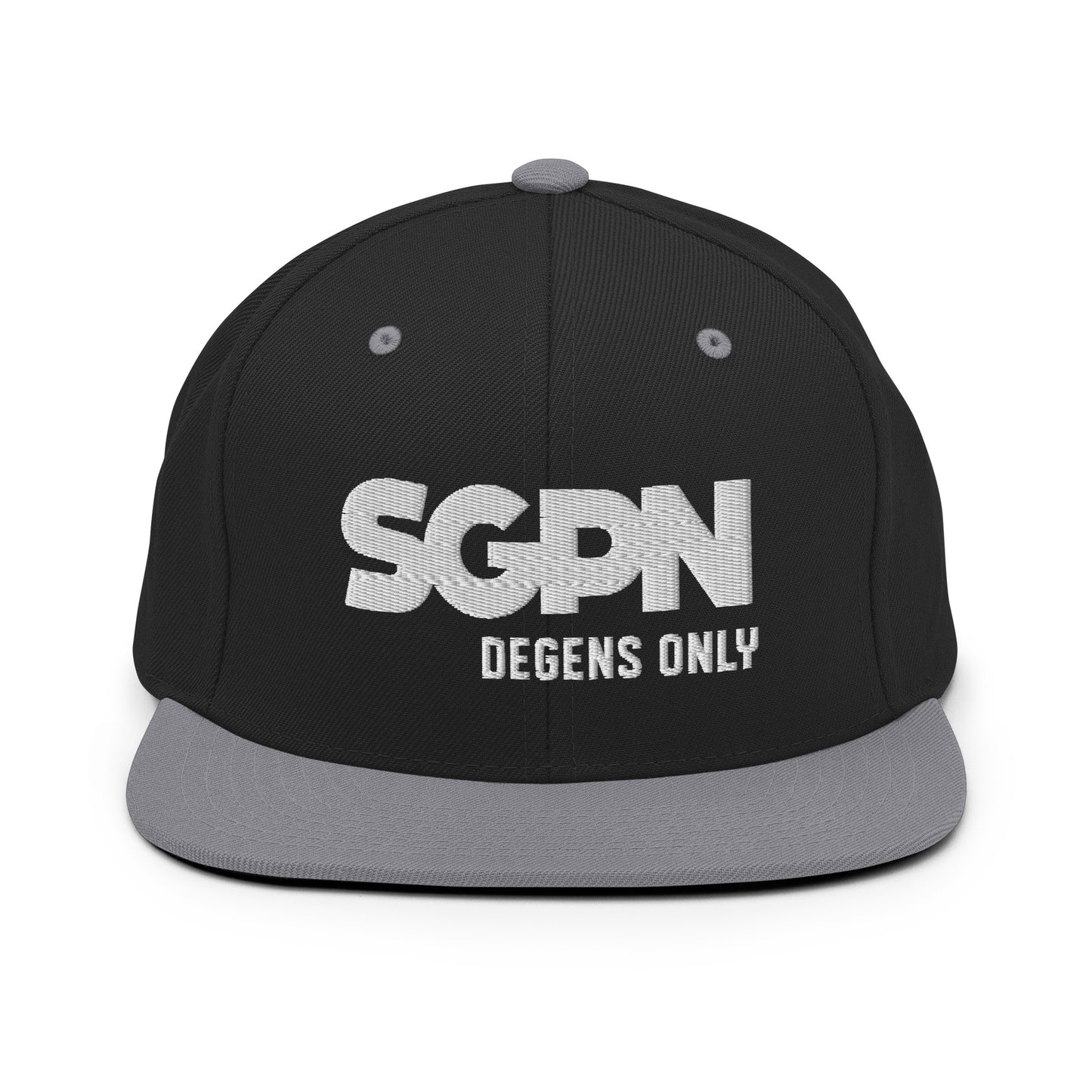 SGPN - Degens Only edition - Snapback Hat (White Logo)