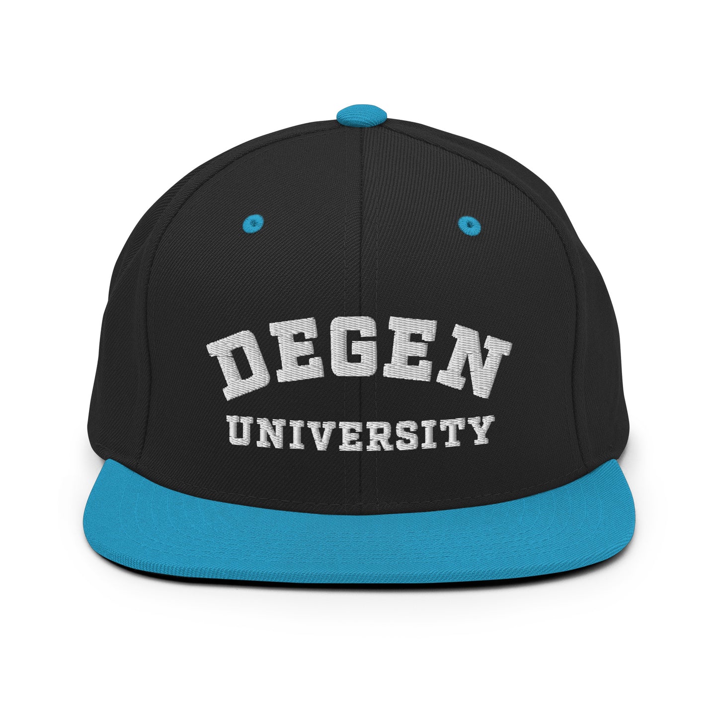 Degen University - Snapback Hat (White Logo)