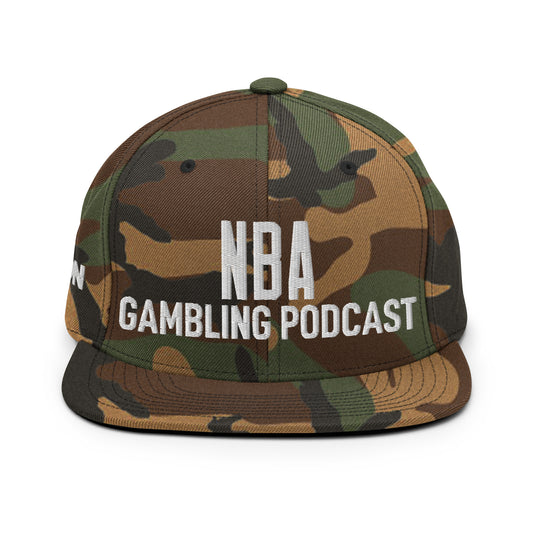 NBA Gambling Podcast - Snapback Hat (White Logo)