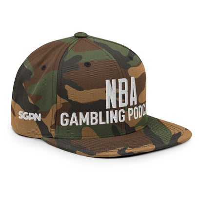 NBA Gambling Podcast - Snapback Hat (White Logo)