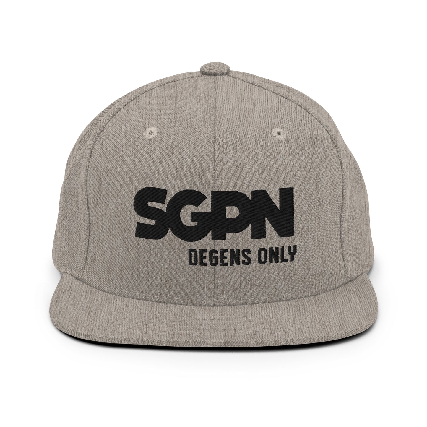 SGPN - Degens Only edition - Snapback Hat (Black Logo)
