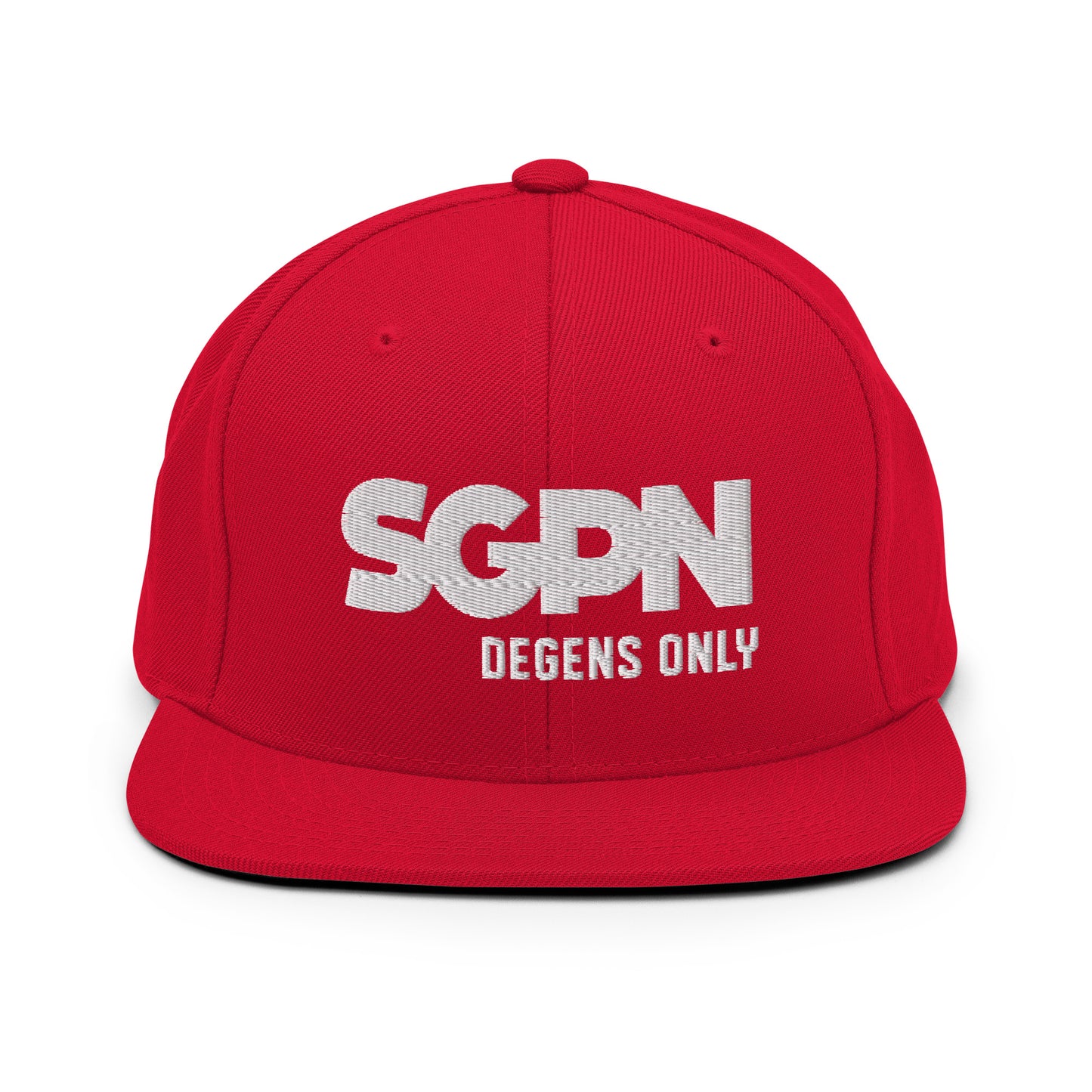 SGPN - Degens Only edition - Snapback Hat (White Logo)