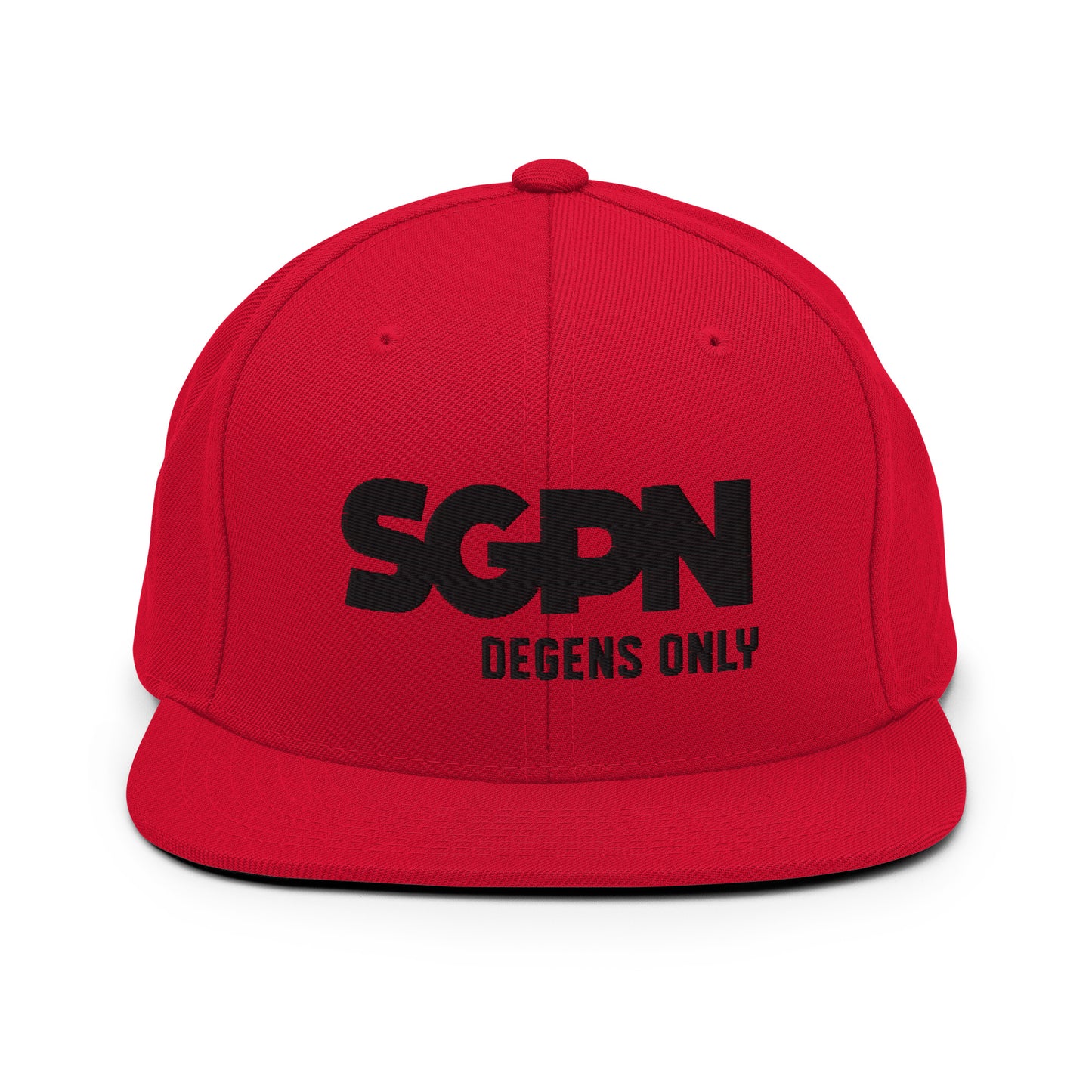 SGPN - Degens Only edition - Snapback Hat (Black Logo)