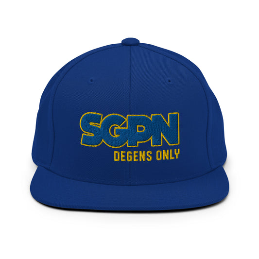 SGPN - Degens Only edition - Snapback Hat (2 thread color)
