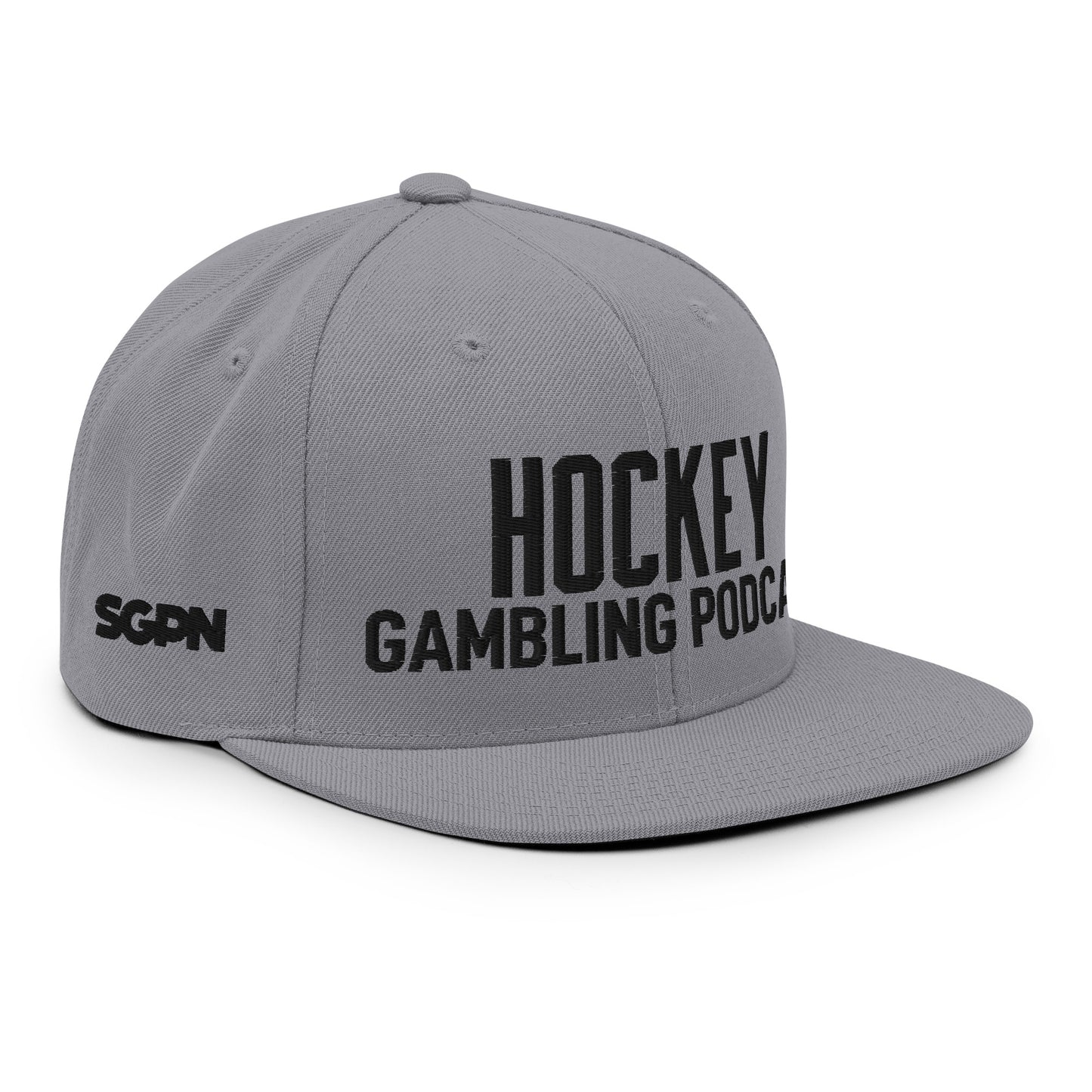 Hockey Gambling Podcast - Snapback Hat (Black Logo)