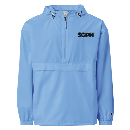 SGPN - Embroidered Champion Packable Jacket (Black Logo)