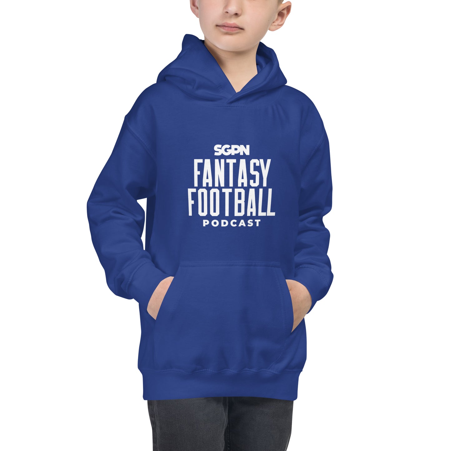 Fantasy Football Podcast  - Kids Hoodie (White Logo)