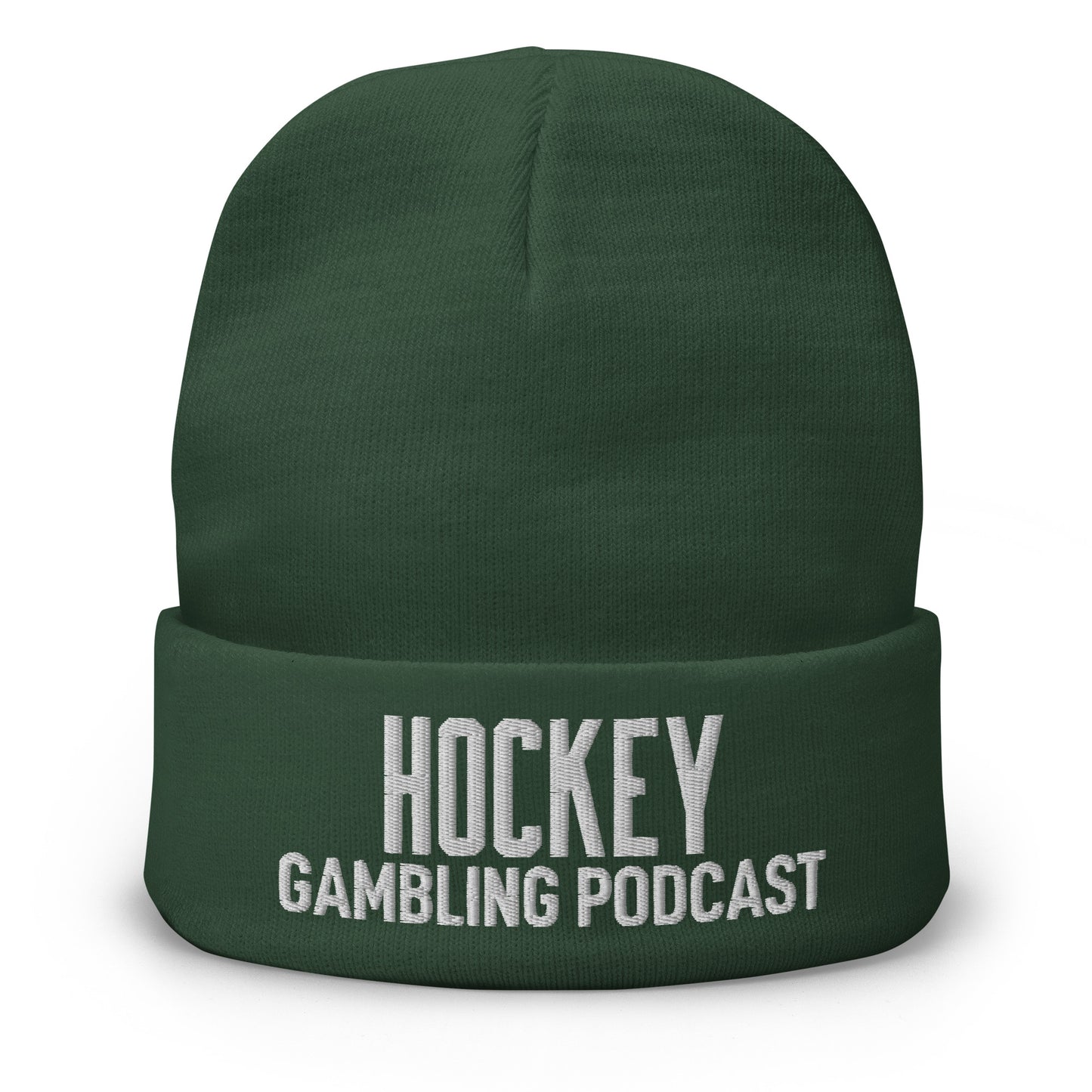 Hockey Gambling Podcast - Embroidered Beanie (White Logo)