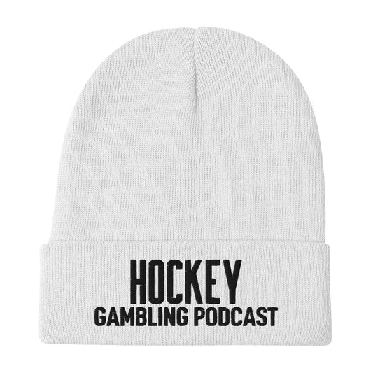 Hockey Gambling Podcast - Embroidered Beanie (Black Logo)