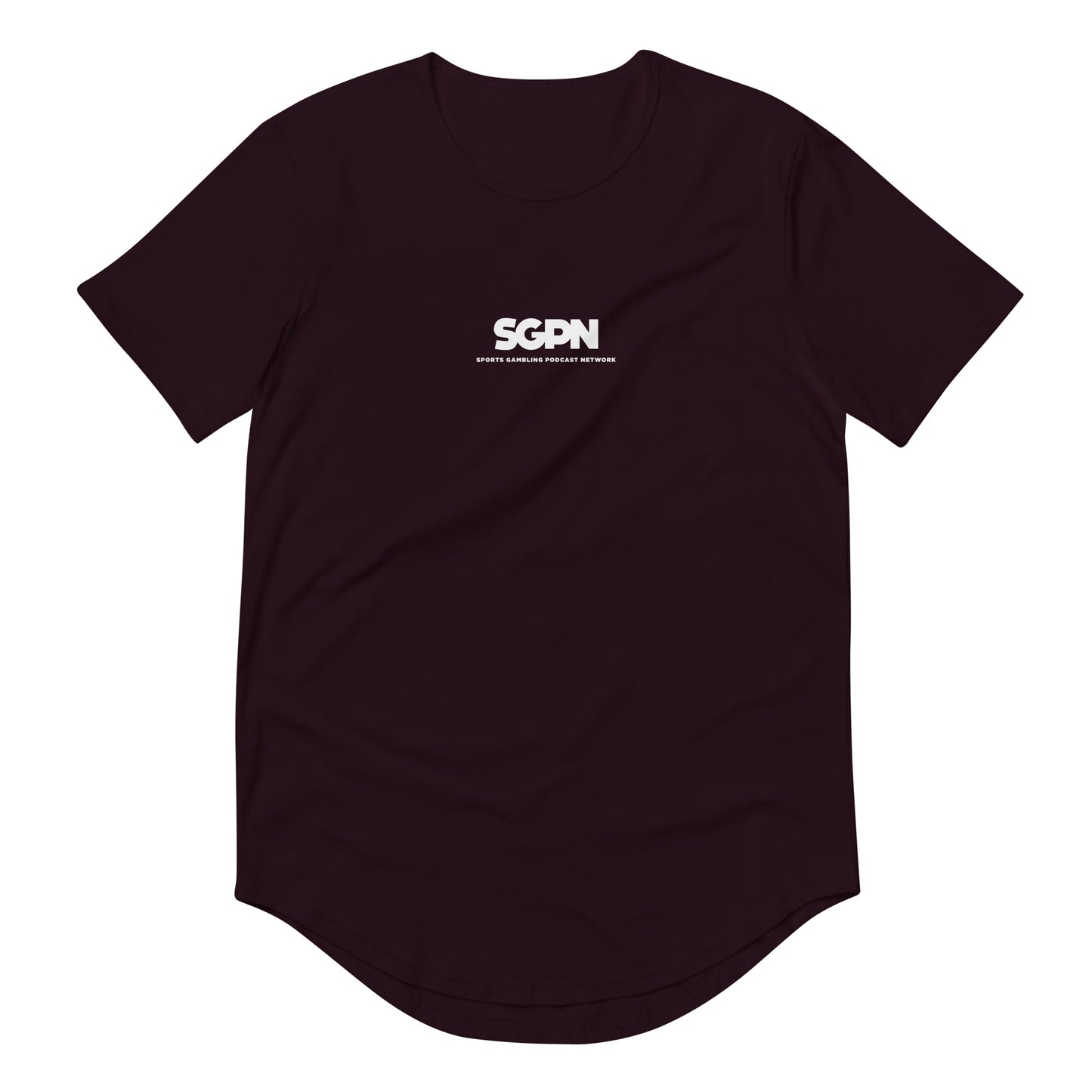 SGPN - Men's Curved Hem T-Shirt (White Logo)
