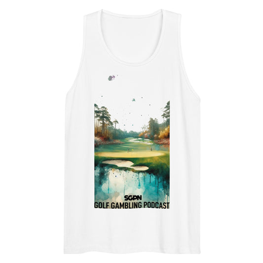 Water Painting Golf Scene: Men’s premium tank top