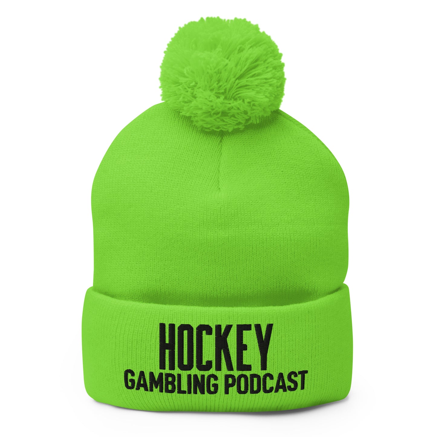 Hockey Gambling Podcast - Pom-Pom Beanie (Black Logo)