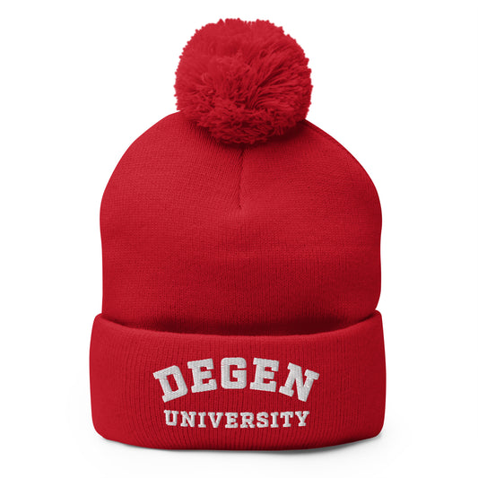 Degen University - Pom-Pom Beanie