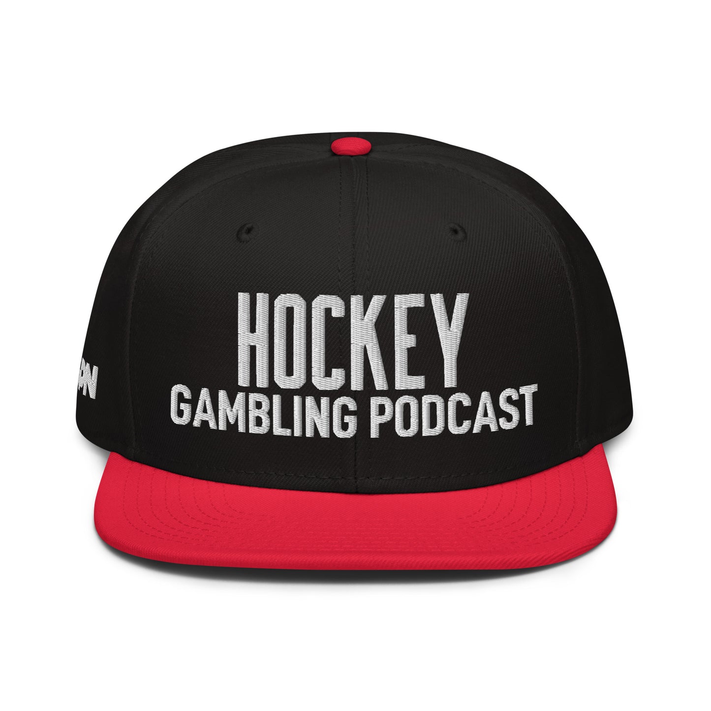 Hockey Gambling Podcast - Snapback Hat (White Logo)