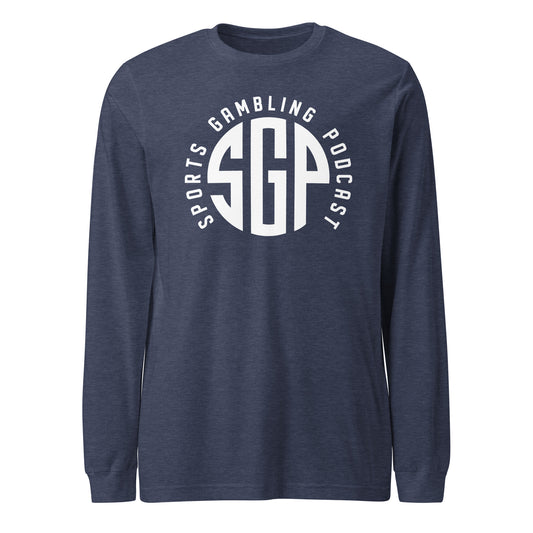 Sports Gambling Podcast - SGP - Unisex Long Sleeve Tee (White Logo)