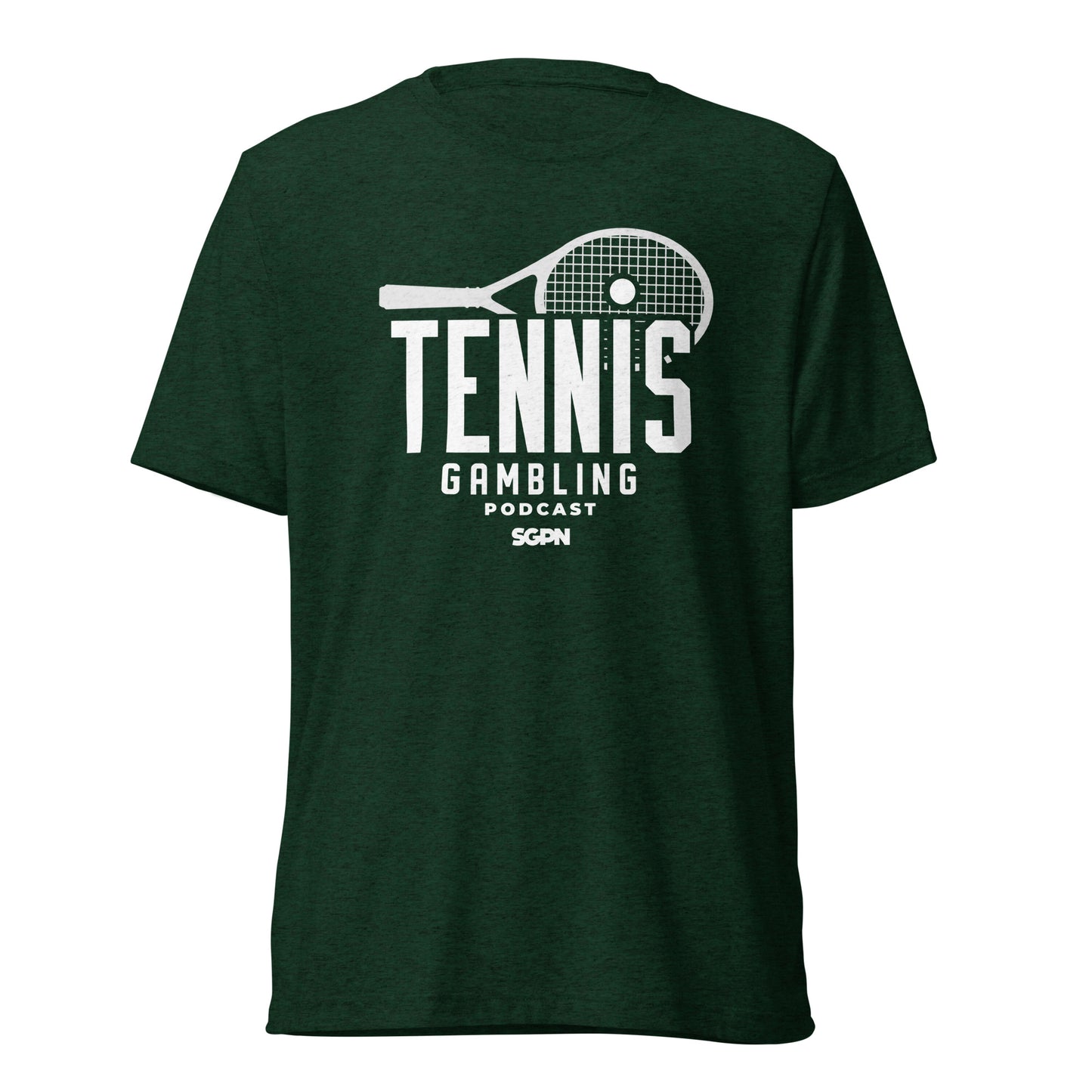 Tennis Gambling Podcast - Short sleeve t-shirt (White Logo)