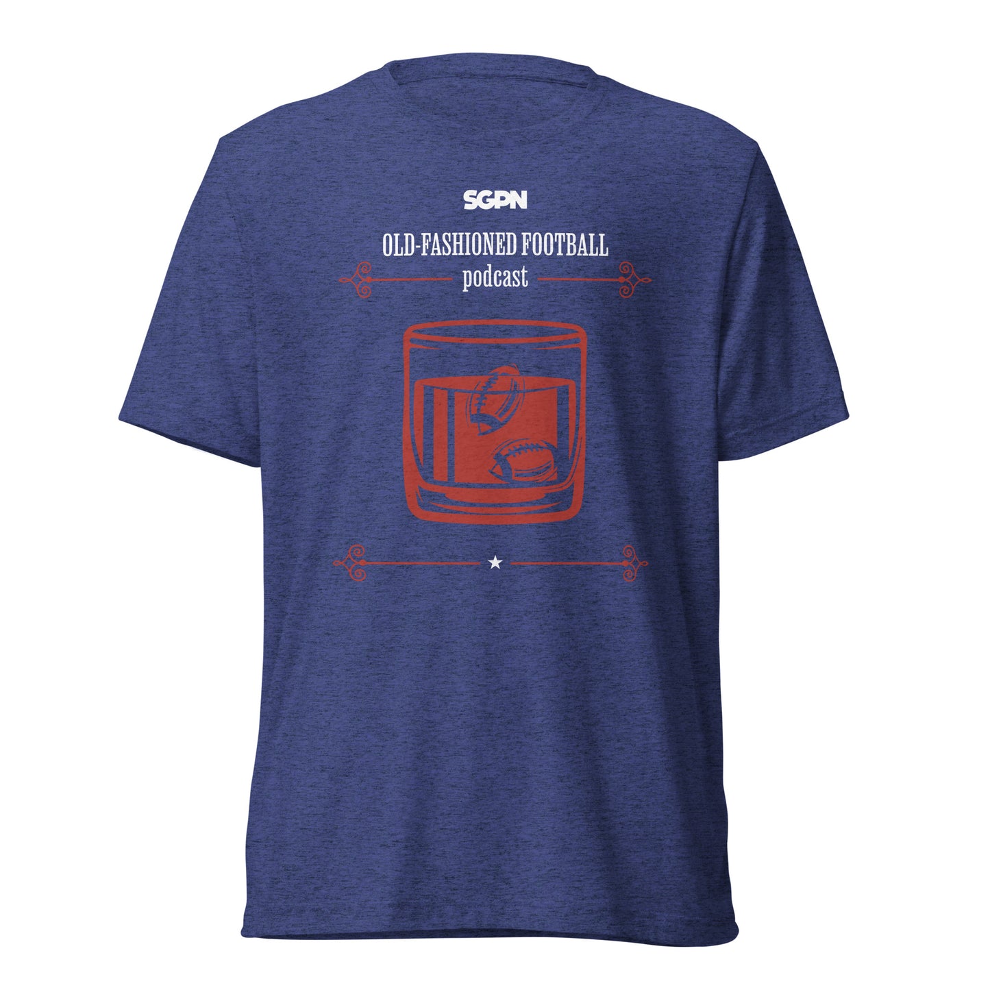 Old-Fashioned Football Podcast - SGPN Fantasy Football (White/Red) - Short sleeve t-shirt