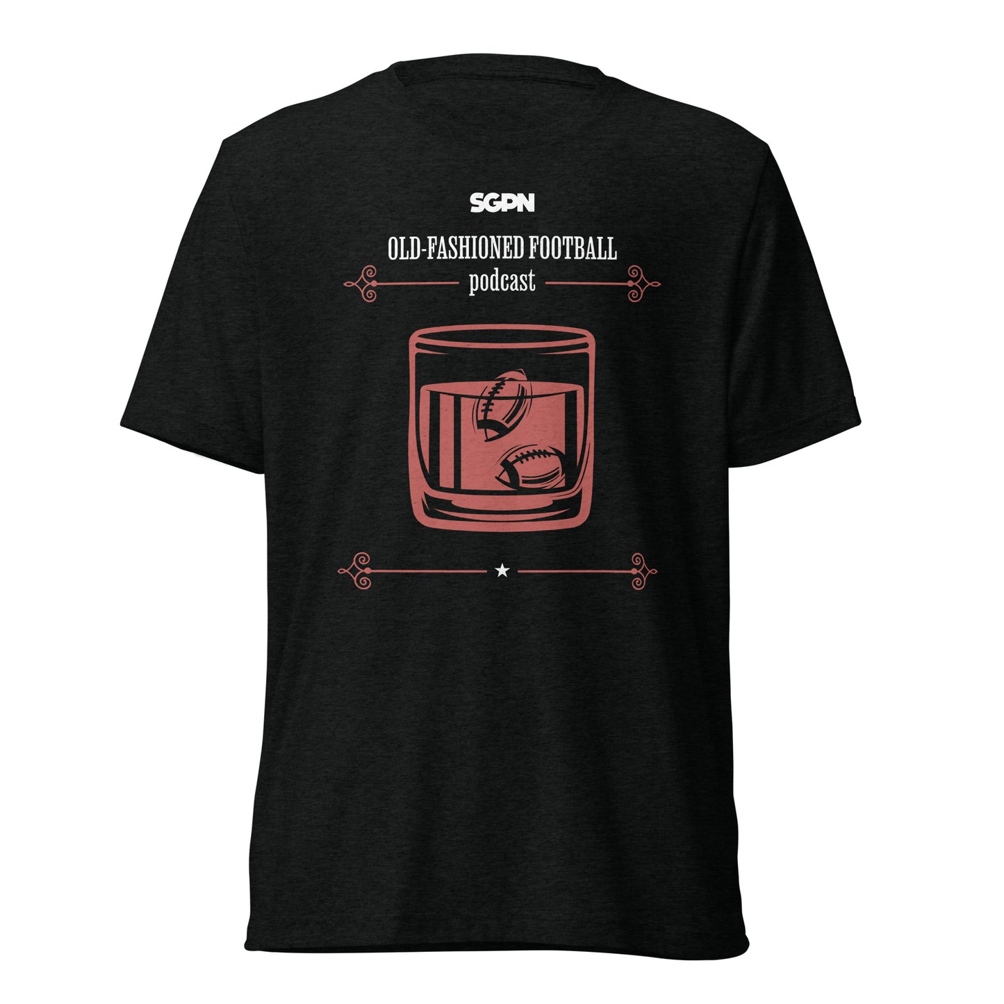 Old-Fashioned Football Podcast - SGPN Fantasy Football (White/Red) - Short sleeve t-shirt